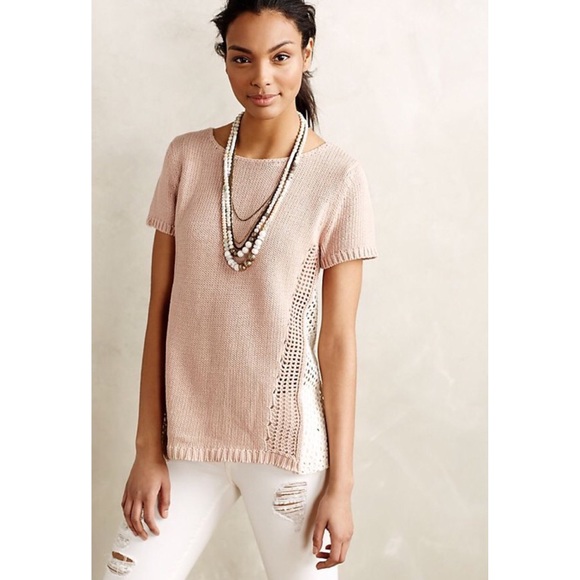 Anthropologie Sweaters - Anthropologie Moth Madeira Eyelet Back Pullover